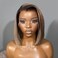 Ash Blonde Bob Wig Human Hair 180 Density 13x4 Hd Lace Front Wigs Human Hair Bob Wigs for Black Women Ombre Ash Blonde Straight Lace Frontal Wig with Dark Roots Invisible Knots Pre Plucked 14 inch