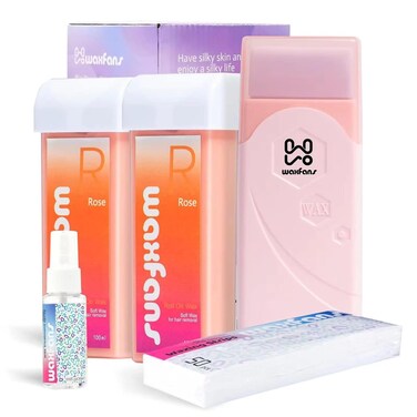 Roll on Wax Kit, Wax roller,Waxing Kit for Women,Wax Kit for Hair Removal, Roll on Wax for Sensitive Skin, Wax Roller Kit for Hair Removal, Gift Waxing Kit