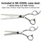 Olivia Garden SilkCut Professional Shear &amp; Thinner Case - Razor Sharp Blade, Ergonomic Handle