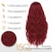 GOWIT Red Wigs for Women 30 Inch Long Wavy Wig Glueless Middle Part Curly Wavy Wigs Natural Looking Heat Resistant Synthetic Wig for Halloween Christmas Daily Cosplay Party Use