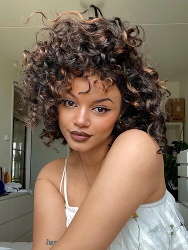 Gowit Gogo Curl Crochet Hair 8 Inch 6 Packs Short Curly Crochet Hair for Black Women Mixed Brown Deep Ocean Wave Crochet Hair Synthetic Crochet Braids (8inch,P1B/30)