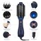 One Step Hair Dryer &amp; Volumizing Brush, Aima Beauty Hair Styling Tool - Ceramic Straightener, Curler, Hot Air Styler &amp; Ionic Salon Brush, Prussian Blue