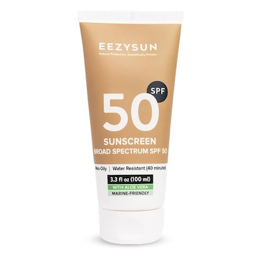 Mineral SPF 50 Sunscreen   Infused with Aloe Vera   Vegan and Cruelty-Free   Hawaii 104 Reef Act Compliant   Broad Spectrum with UVA/UVB Protection   Natural &amp; Non-Oily   3.3 FL OZ