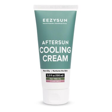 AfterSun Cooling Cream   Vegan AfterSun Care with Aloe Vera, Tea Tree Oil, &amp; Chamomile to Soothe, Hydrate, &amp; Repair Sunburn   Dermatologically Tested 3.3 FL OZ