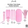 Mermade Hair 3 in 1 Style Wand - Hair Waver 3 Barrel, Curling Iron 1 1/4 Inch, 1 Inch Curling Iron, Ceramic Barrel Waver &amp; Curler w/Heat Glove, Matt, &amp; Interchangeable Handle - Pink
