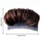 1Pc Dark Brown Hair Bun Invisible False Hair Clip, Hair Base Bump Fluffy Hair Pad Styling Insert Tool Volume Fluffy Princess Styling Increased Hair Pad Hair Bun and Crown Shapers for Women Girls