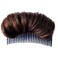 1Pc Dark Brown Hair Bun Invisible False Hair Clip, Hair Base Bump Fluffy Hair Pad Styling Insert Tool Volume Fluffy Princess Styling Increased Hair Pad Hair Bun and Crown Shapers for Women Girls