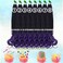 French Curl Crochet Braids for Black Women-18 Inches 8 Packs Goddess Box Braids,Ombre Purple Soft Pre Looped Braided Synthetic Hair Extensions with Curly Wavy Ends(18"-8 Packs,T1B/Purple)