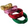 Glitter Knotted Headbands 4 Pack Vintage Shiny Metallic Wide Hair Bands Hoops for Women Girls (Gold + Green + Pink + Red)