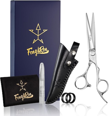 High-end Professional Extremely Very Sharp Barber Hair Cutting Scissors Hairdresser Shears For Hair 6 Inch Haircut Scissor Made Of 440C Stainless Steel For Hairdressing Salon and Home Use