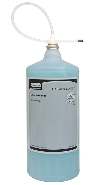 Rubbermaid Commercial Products OneShot Moisturizing Lotion Hand Soap Refill, 800mL, Compatible with RCP's Touchless OneShot Lotion Dispensers, for Restrooms in Offices/Hotels/Restaurants