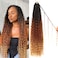 Goddess Boho Box Braids Crochet Hair-8 Packs 24 Inch Crochet Box Braids for Black Women Pre Looped ((1B/30/27, 24 Inch (Pack of 8))