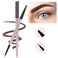 Eyebrow Pencils 2-Pack, Professional Brow Pencil Dual Tips Retractable Waterproof Natural Eye Brows Makeup, Dark Brown
