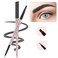 Eyebrow Pencils 2-Pack, Professional Brow Pencil Dual Tips Retractable Waterproof Natural Eye Brows Makeup, Black