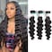 Loose Deep Wave Bundles 100% Unprocessed Brazilian Virgin Human Hair, Loose Wave, 10'-12'-14' Wet and Wavy, 3 Bundles Human Hair Extensions, Natural Color