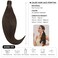Caliee Ponytail Hair Extension for Women Remy Human Hair Dark Brown Ponytail 22 Inch 90G Ponytail Extension Human Hair Wrap Around Ponytail with Magic Paste Long Pony Tail Hairpiece