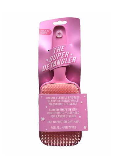 The Super Detangler Hair Brush by Swissco (Medium Pink &amp; Light Pink Color Block)