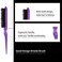3 Pieces Hair Styling Comb Set Teasing Hair Brush Rat Tail Comb Edge Brush for Edge&amp;Back Brushing, Combing, Slicking Hair for Women (Purple)