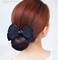 HLLMX 2 PCS Elastic Bowknot Decor Snood Net Barrette Hair Clip Hair Snood Net Barrette Mesh Clip for Lady Women Dance Office