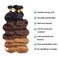 Ombre Body Wave Bundles Brazilian Virgin Human Hair Bundles Ombre Human Hair Extensions 3 Tone Mixed 1B/4/30 Color (14 16 18) Ombre Bundles Body Wave 3 Bundles