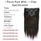 Anrosa Yaki Clip ins Yaki Hair Extensions Clip in Human Hair 1B Natural Black Yaki Straight Clip ins Yaki Hair Clip in Extensions for African American Black Women Natural Hair Thick 22 Inch 120 Gram