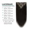 Lacer Hair Extensions Clip In Real Human Hair Extensions 120g 7 Pieces Silky Straight Weft Remy Human Hair Clip in Hair Extensions Darkest Brown #2 18 Inch