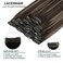 Lacer Hair 14 Inch Full Head Clip in Hair Extensions Human Hair Rooted Dark Brown to Chestnut Brown Highlight Dark Brown Remy Human Hair Extensions Clip ins 120g 7pcs R#2-2/6