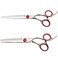 Professional 6.0-inch Shears Cutting &amp;Thinning Scissors Kit Convex Edge Hairdressing Scissors Set 440C Steel Stainless Japanese Process with Free Fine Orange Leather Case