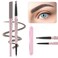1-Pack Eyebrow Pencil &amp; Brow Razor with Comb kit, Dual-ends Easy to Color Waterproof Long-lasting Makeup Natural Eye Brows Looking (Khaki Brown)