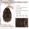 Drawstring Ponytail Extension Curly Wave 12 Inch Fake Ponytail Hair Extensions Short Synthetic Pony Tails Hair Pieces for Women (Highlight Brown)