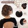 Drawstring Ponytail Extension Curly Wave 12 Inch Fake Ponytail Hair Extensions Short Synthetic Pony Tails Hair Pieces for Women (Highlight Brown)