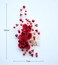 Chargances Bride Floral Hair Comb Rhinestone Hair Comb, Wedding Red Hair Piece, Boho Delicate Handmade Gold Jewelry Gift for Women and Girls