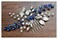 Chargances Blue Bridal Hair Comb Sapphire Blue Crystal Hair Comb Wedding Rhinestone Royal Blue Hair Comb Navy Blue Bridal Hair Pinspiece Gift for Women and Girls