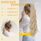 Ponytail Extension 24'' Long Wavy Drawstring Pony Tails Hair Extension Ponytail Dark Brown Synthetic Hairpiece for Women