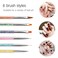 6PCS Nail Art Brushes,Double Ended Nail Liner Brush Dotting Pen Nail Art Point Drill Drawing Tools,Double Ended Nail Art Brushe for DIY Nail Art Designs (Style A)