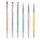 6PCS Nail Art Brushes,Double Ended Nail Liner Brush Dotting Pen Nail Art Point Drill Drawing Tools,Double Ended Nail Art Brushe for DIY Nail Art Designs (Style A)