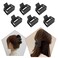 Rectangle Hair Accessories Set for Women and Girls - 6 Large Clips for Thick Hair, 6 Small Clips for Thin Hair (Black)