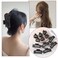 Rectangle Hair Accessories Set for Women and Girls - 6 Large Clips for Thick Hair, 6 Small Clips for Thin Hair (Black)