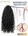18 Inch 8 Packs Goddess Faux Locs Crochet Hair for Black Women-Ombre Blonde,Soft River Locs,Curly Faux Locs With Bohemian Curly Branch,Pre Looped Synthetic Braiding Hair Extensions(18"-8P,1B)