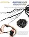 18 Inch 8 Packs Goddess Faux Locs Crochet Hair for Black Women-Ombre Blonde,Soft River Locs,Curly Faux Locs With Bohemian Curly Branch,Pre Looped Synthetic Braiding Hair Extensions(18"-8P,1B)