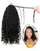 18 Inch 8 Packs Goddess Faux Locs Crochet Hair for Black Women-Ombre Blonde,Soft River Locs,Curly Faux Locs With Bohemian Curly Branch,Pre Looped Synthetic Braiding Hair Extensions(18"-8P,1B)