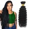 Human Braiding Hair for Boho Braids Human Hair 110g 22 Inch Curly Braiding Hair 12A Deep Wave Bulk Human Hair for Braiding Wet and Wavy Boho Hair for Braiding 2 Bundles/Pack Natural Color