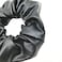 4 Pack Hair Elastics Scrunchies waterproof Faux Leather Scrunchy Bobbles Soft Elegant Elastic Hair Bands Hair Ties stage performance (Black)