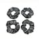4 Pack Hair Elastics Scrunchies waterproof Faux Leather Scrunchy Bobbles Soft Elegant Elastic Hair Bands Hair Ties stage performance (Black)