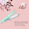 Hair Straightener and Curler, 2 in 1 Mini Bangs Hair Straightener Beauty Flat Iron Heating Curler Ceramic Tourmaline Plate Ionic Flat Iron Hair Curler &amp; Straightener (Green)
