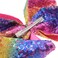 Hair Accessories: Sequin Large Bows with Alligator Clips for Girls (Red)