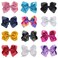Hair Accessories: Sequin Large Bows with Alligator Clips for Girls (Red)