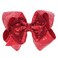 Hair Accessories: Sequin Large Bows with Alligator Clips for Girls (Red)