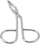 Silver Stainless Steel Eyebrow Scissors Tweezers,Elbow Pliers Clip Scissors,Flat Tip Tweezers Hair Plucker Hair Removal Tweezers, Shave and Hair Removal
