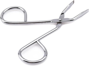 Silver Stainless Steel Eyebrow Scissors Tweezers,Elbow Pliers Clip Scissors,Flat Tip Tweezers Hair Plucker Hair Removal Tweezers, Shave and Hair Removal